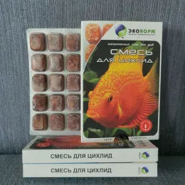Смесь для цихлид замороженная, в блистере, 100 мл.